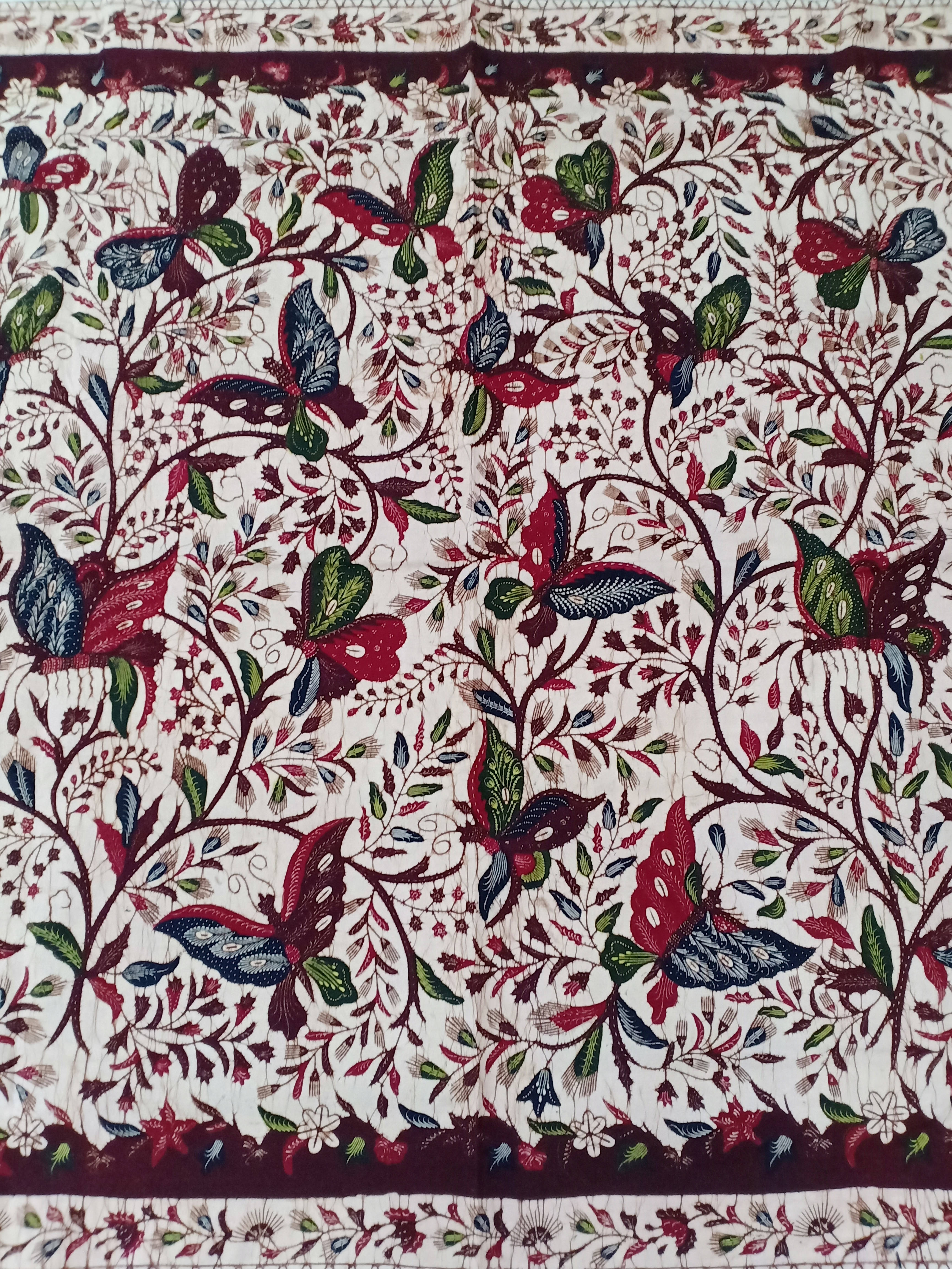 Batik Tulis Tanjung Bumi Motif Kupu-kupu Gentongan Coklat