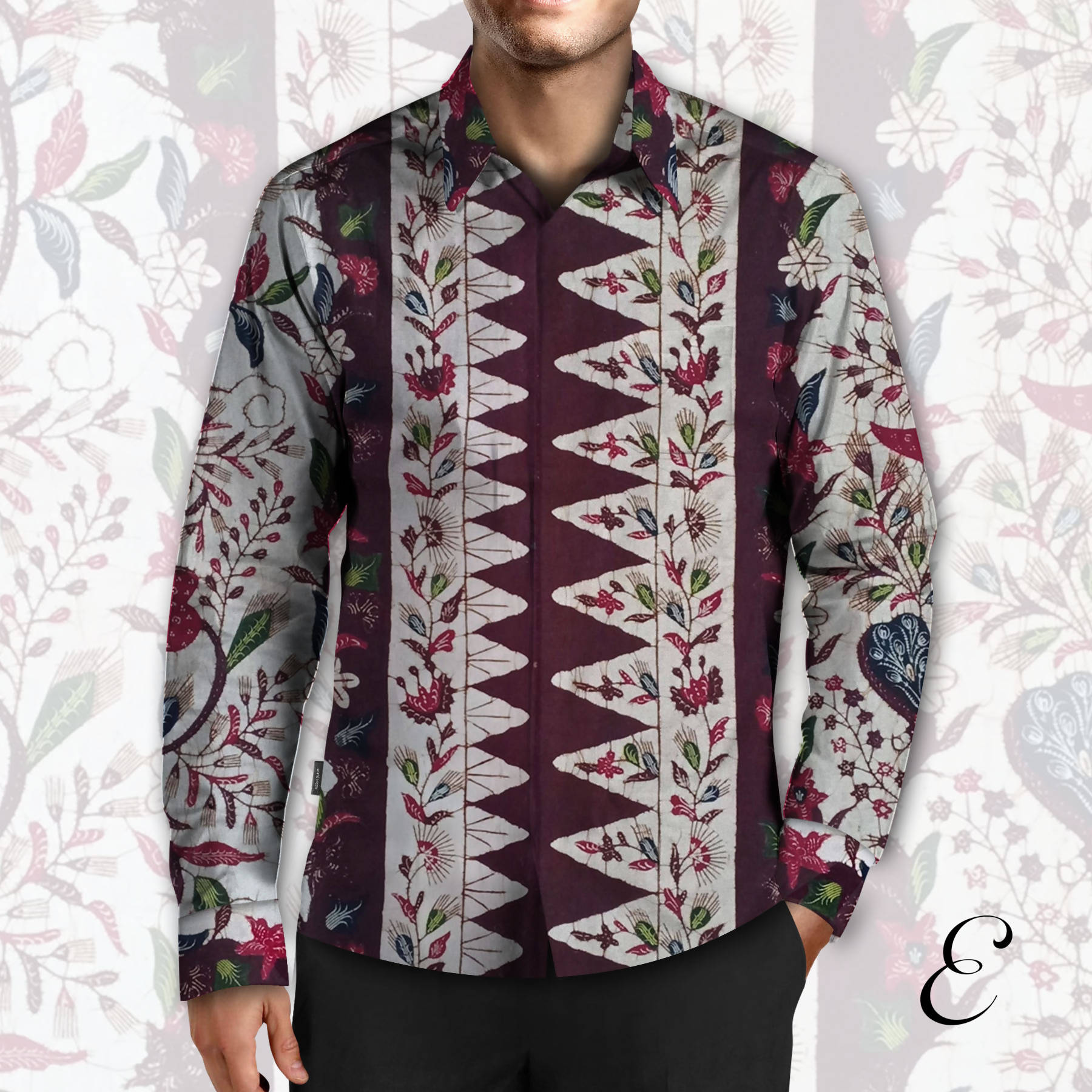 Batik Tulis Tanjung Bumi Motif Kupu-kupu Gentongan Coklat