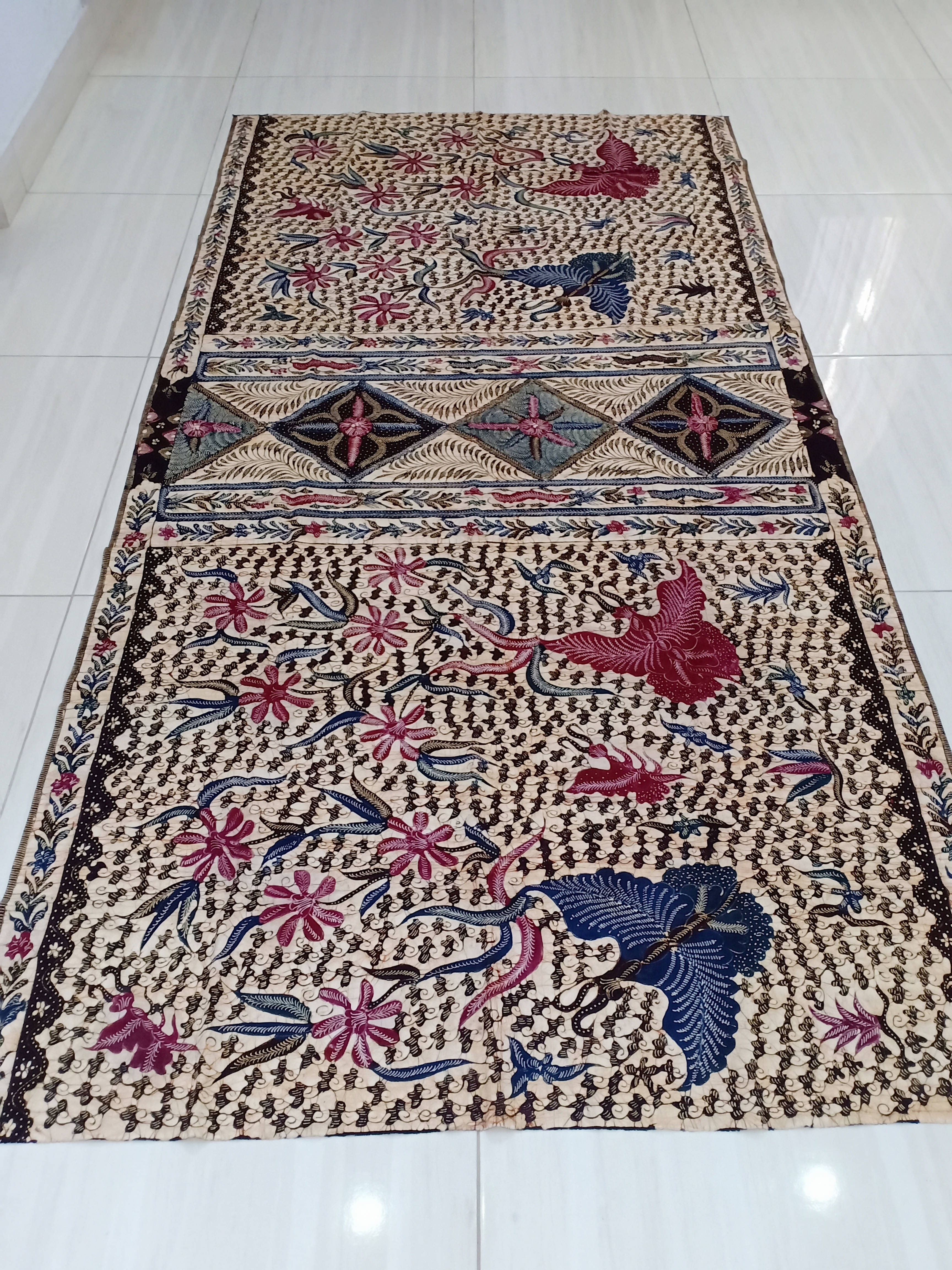 Batik Tulis Tanjung Bumi Motif Kupu-kupu Warna Coklat Kamongan