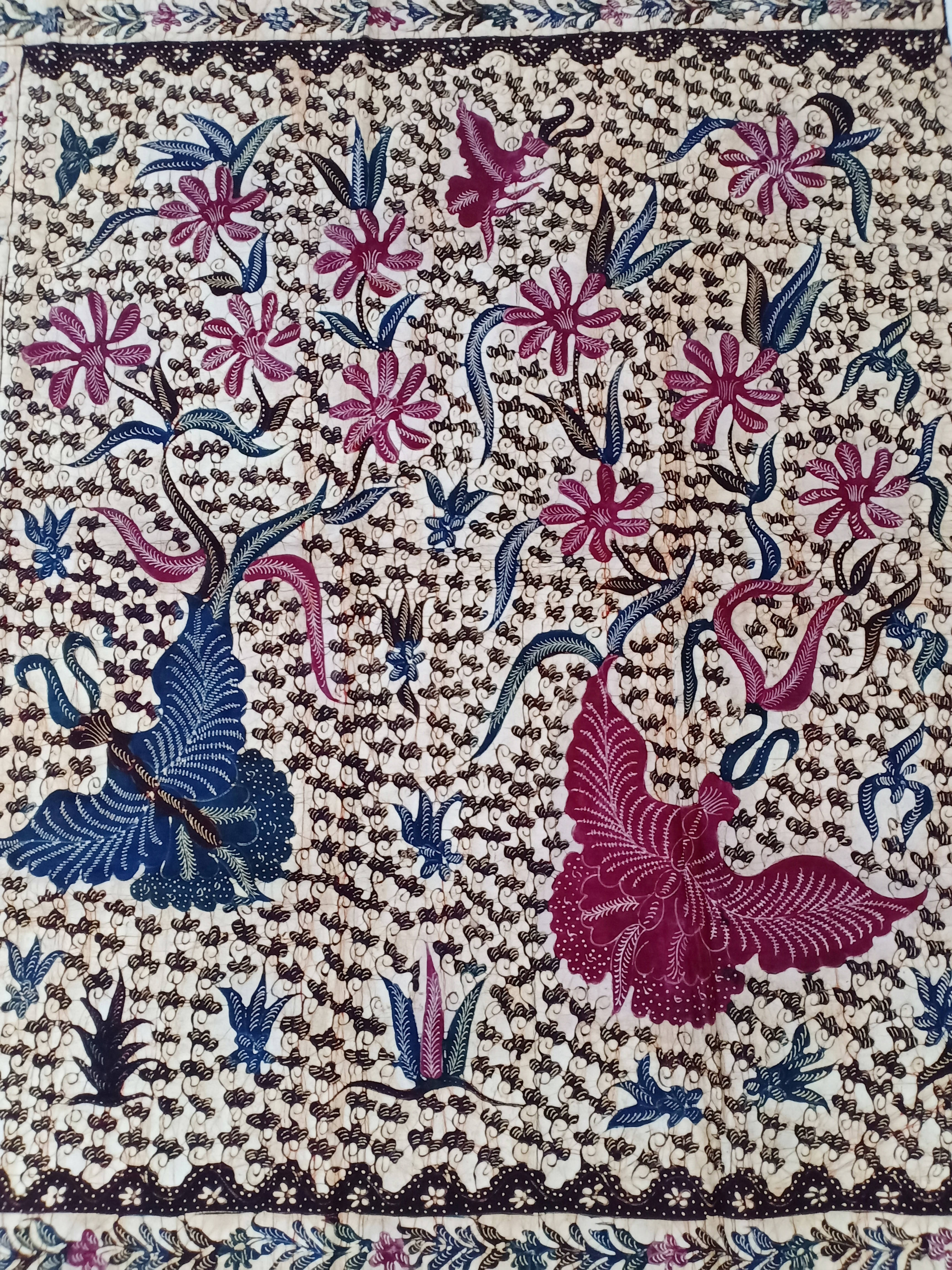 Batik Tulis Tanjung Bumi Motif Kupu-kupu Warna Coklat Kamongan