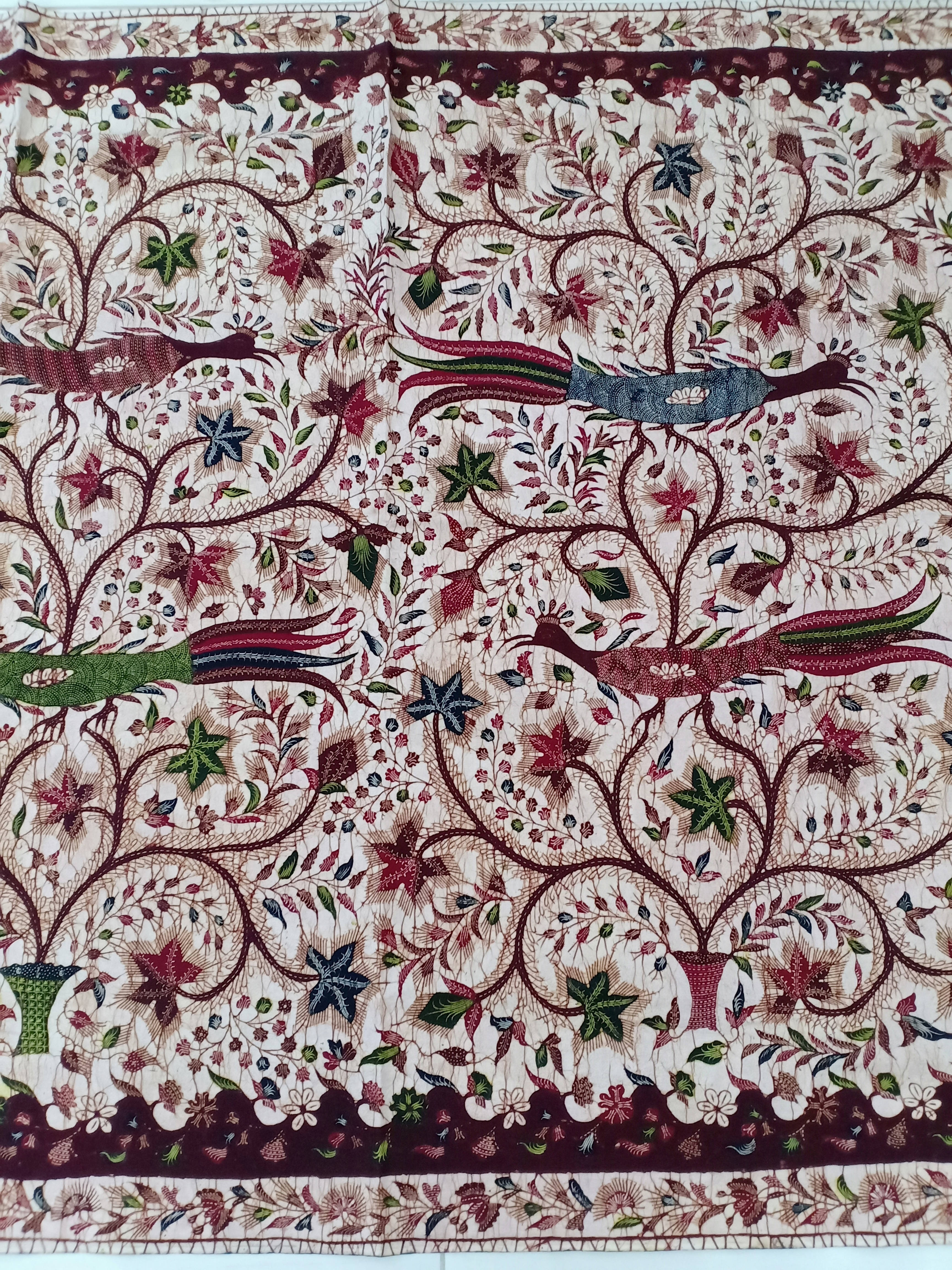 Batik Tulis Tanjung Bumi Motif Burung Perkutut Gentongan Coklat