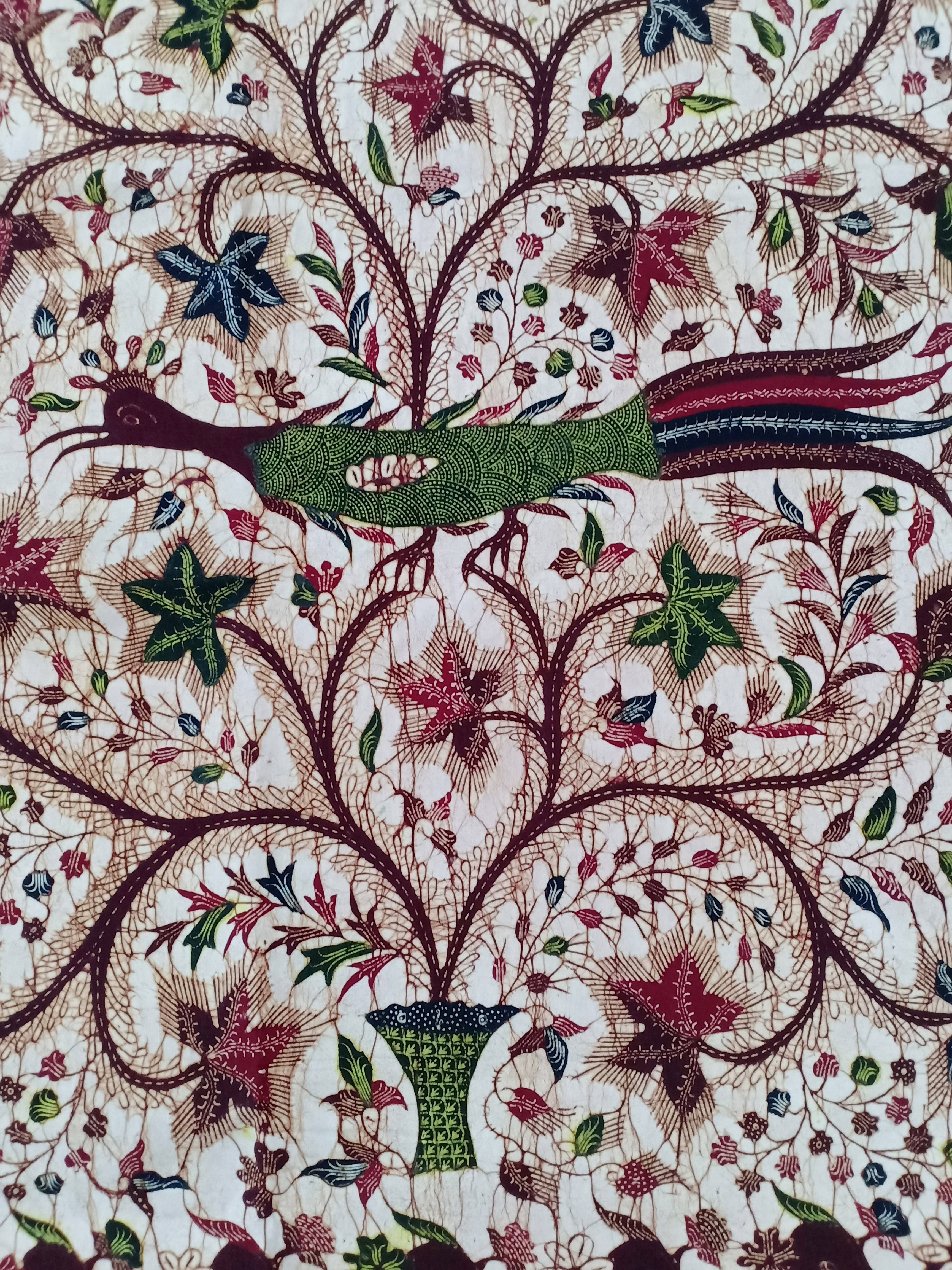 Batik Tulis Tanjung Bumi Motif Burung Perkutut Gentongan Coklat