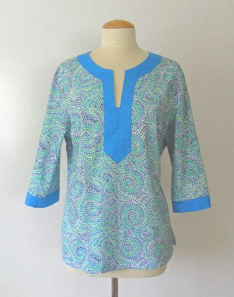 Mengubah Pola Kaos Menjadi Blus Tunik Batik Cantik
